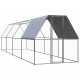 Outdoor Chicken Cage 6.6'x26.2'x6.6' Galvanized Steel