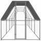 Outdoor Chicken Cage 6.6'x32.8'x6.6' Galvanized Steel