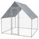 Outdoor Chicken Cage Galvanized Steel 6'6inchx6'6inchx6'3inch