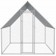 Outdoor Chicken Cage Galvanized Steel 6'6inchx6'6inchx6'3inch