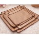 Pet Dog Cat Hot Summer Cooling Bed Rattan Tatami Bamboo Cozy Sleep Pad Mat Multiuse Tatami Seat