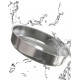 Pet Feeder Beech Bowl With 304 Stainless Steel Double Bowl