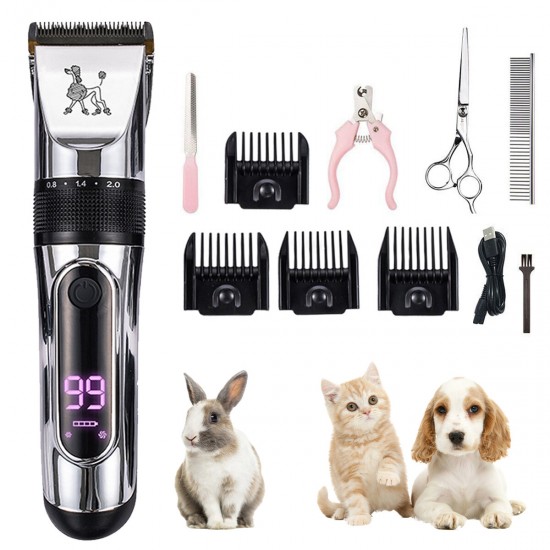 Professional Pet Dog Cat Animal Clippers Hair Grooming Cordless Trimmer Shaver