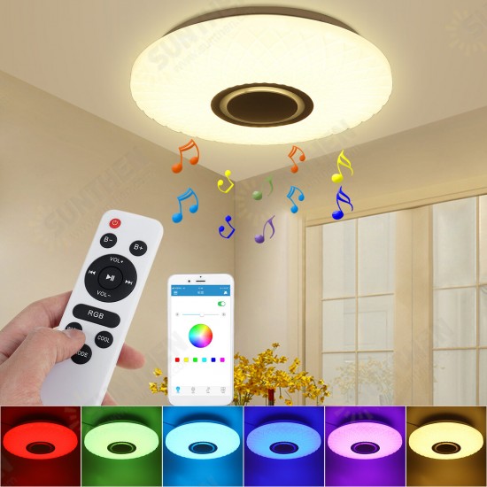 112LED Modern Dimmable Full Color RGB LED WIFI Ceiling Light with APP Remote Control