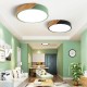 18W Ultra-thin Ceiling Light Colorful Round Acrylic LED Wood Room Ceiling Lamp