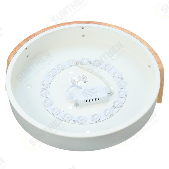 18W Ultra-thin Ceiling Light Colorful Round Acrylic LED Wood Room Ceiling Lamp