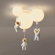 20CM/25CM/30CM/35CM E27 Nordic LED Ceiling Light Fixture Cartoon Astronaut Balloon Lamp For Children Nursery Room Bedroom Home Decor Modern Lighting