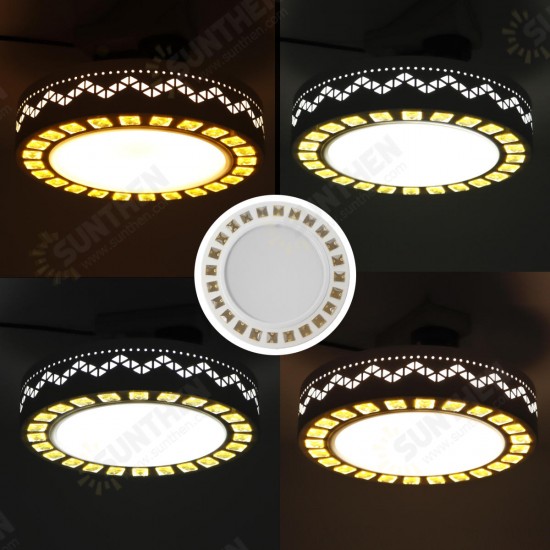 220V 12W Dimmable LED Round Ceiling Light Fixture Thin Flush Mount Home