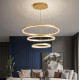 220V Modern 3-Ring Led Ceiling Chandeliers for Living Dining Room Loft Hanging Lamp Home Decore Accessories Indoor Lighting Fixtures