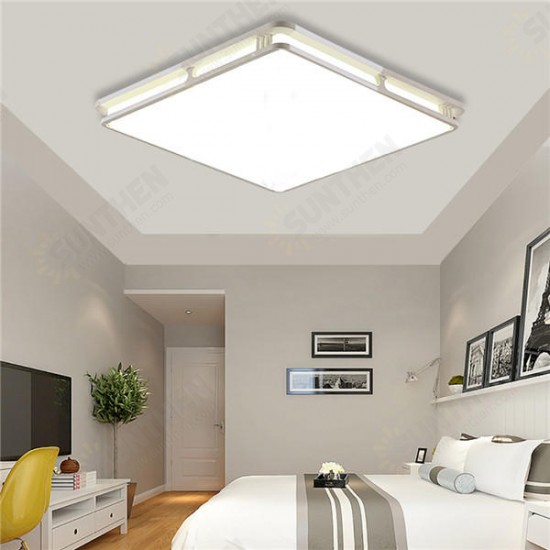 24W 1000LM Modern Square Acrylic LED Ceiling Lights Flush Mount Light Fixture for Bedroom 110V-220V