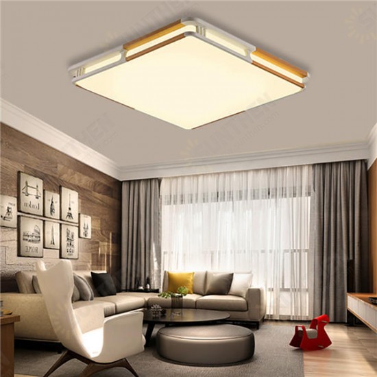 24W 1000LM Modern Square Acrylic LED Ceiling Lights Flush Mount Light Fixture for Bedroom 110V-220V