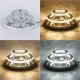 24W/48W Chandelier Crystal Stepless Dimming LED Round Ceiling Light Remote Control Fixture Decor AC100-240V