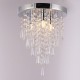 250x265MM Crystal Chandeliers Crystal Ceiling Light For Bedroom Hallway Living Room Kitchen Chrome Finish Without Bulb