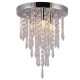 250x265MM Crystal Chandeliers Crystal Ceiling Light For Bedroom Hallway Living Room Kitchen Chrome Finish Without Bulb