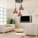 3 Head E27 Vintage Chandelier Light Restaurant Adjustable Pendant Lamp Bar Living Room