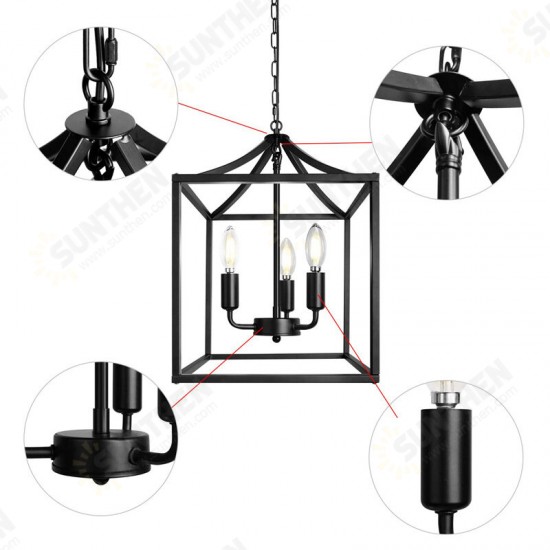 3 Heads E12 Pendant Light Ceiling Lamp Hallway Bedroom Home Bar Fixture Decor