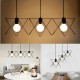 3 In 1 Metal Vintage Ceiling Light Pendant Lamp Cage Lampshade Fixture Chandelier Indoor Lighting