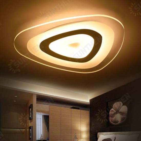 35W Modern Ultrathin LED Flush Mount Ceiling Light 3 Color Adjustable for Living Room Home