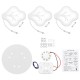 360LED 4000LM Post-Modern Ceiling Lamp Bedroom LED Chandeliers+Remote Control