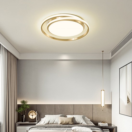 38W 45*5CM AC175-265V LED Ceiling Light Fixture Gold Ring Modern Home Living Room Decor