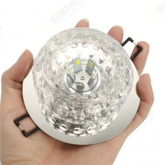 3W 5W Modern Round Shape Warm White Pure White Crystal LED Ceiling Light Chandelier Downlight