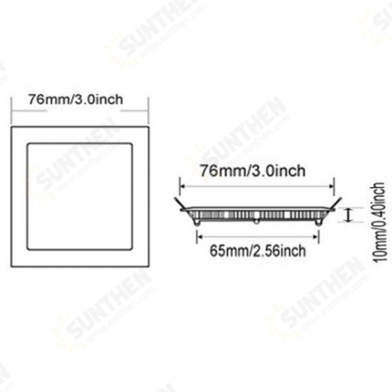 3W Square Dimmable Ultra Thin Ceiling Energy-Saving LED Panel Light