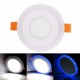 6W RGB Dual Color LED Recessed Ceiling Round Panel Down Light Lamp