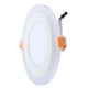 6W RGB Dual Color LED Recessed Ceiling Round Panel Down Light Lamp