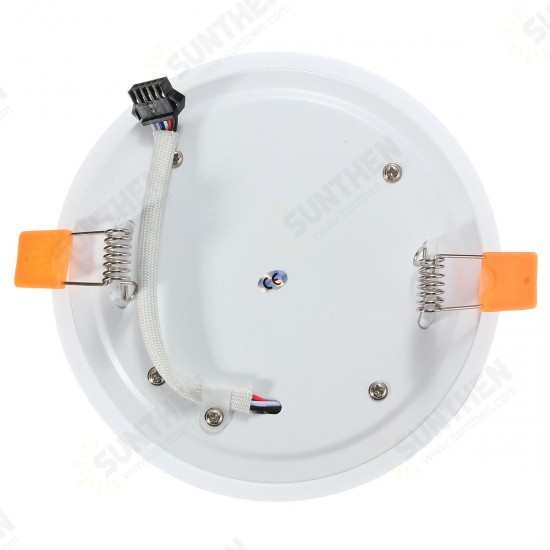 6W RGB Dual Color LED Recessed Ceiling Round Panel Down Light Lamp