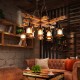 85V-265V E27 Industrial Wooden Pendant Light Ceiling Light Chandelier Home Fixture Decor