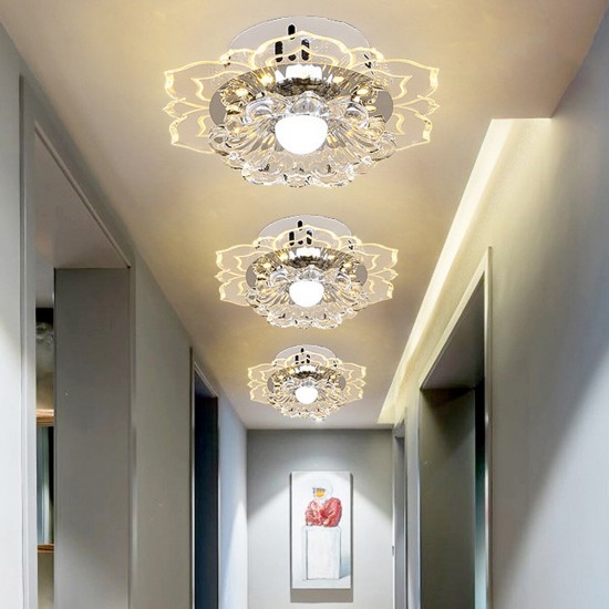 9W Modern Crystal LED Ceiling Light Fixture Pendant Lamp Lighting Chandelier