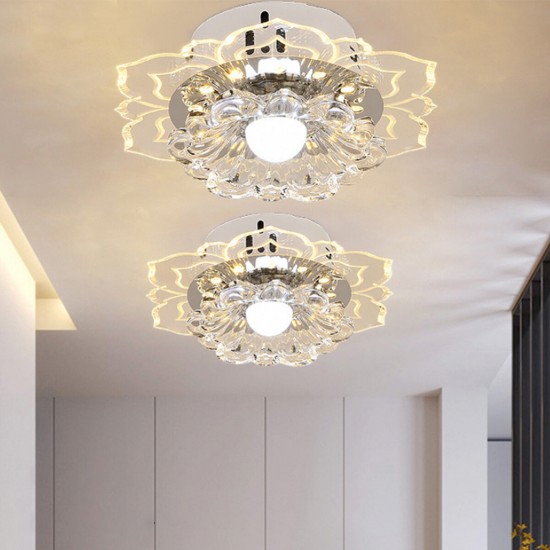 9W Modern Crystal LED Ceiling Light Fixture Pendant Lamp Lighting Chandelier