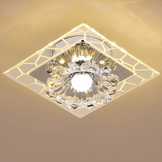 9W Modern Crystal LED Ceiling Light Fixture Pendant Lamp Lighting Chandelier