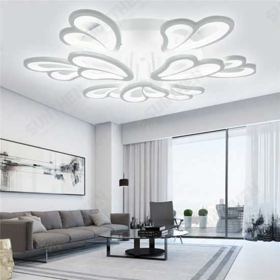 AC 110-220V 9 Heads Modern Ceiling Lamp+Remote Control Living Room Bedroom Study Light