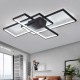 AC110-120V Modern Minimalist Nordic Style Rectangular LED Ceiling Light Bedroom Dining Room Lamp White/Black Shell Warm/White Light/Stepless Dimming