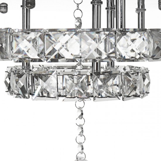 AC165-265V 30CM Modern Chandelier Crystal Dimmable LED Ceiling Light With Remote Control for Indoor Fixture