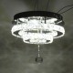 AC165-265V 30CM Modern Chandelier Crystal Dimmable LED Ceiling Light With Remote Control for Indoor Fixture