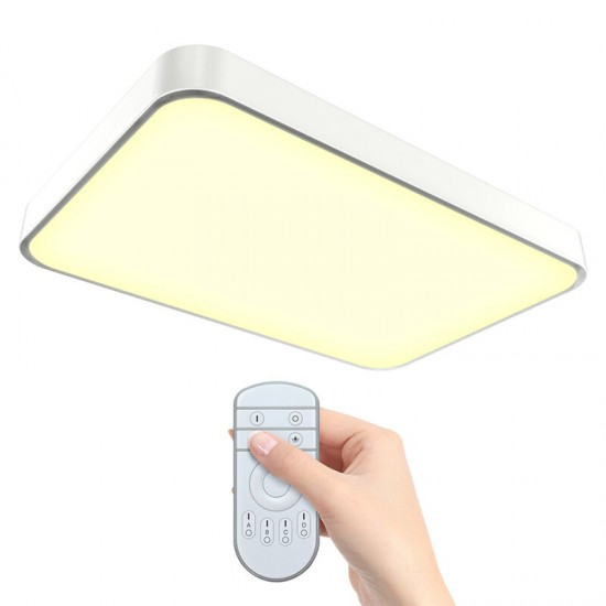 AC185-265V 48W Stepless Dimming Color Temperature Adjustable Remote Control Ultra-thin Ceiling Light