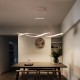 AC220-240V 100cm Modern Pendant Light Chandeliers for Kitchen Bar Suspension Aluminum Wave Avize Lustre Pendant Lamp for Dining Room Office