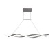 AC220-240V 100cm Modern Pendant Light Chandeliers for Kitchen Bar Suspension Aluminum Wave Avize Lustre Pendant Lamp for Dining Room Office