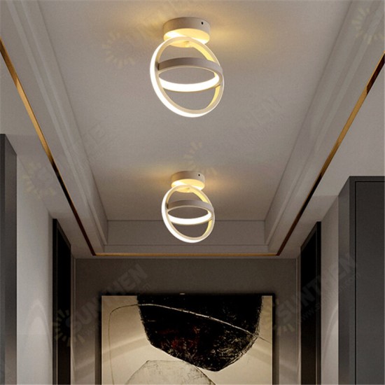 AC85-265V Modern LED Ceiling Lamp Dual Ring Chandeliers Fixture Living Room Pendant Light