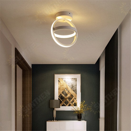 AC85-265V Modern LED Ceiling Lamp Dual Ring Chandeliers Fixture Living Room Pendant Light