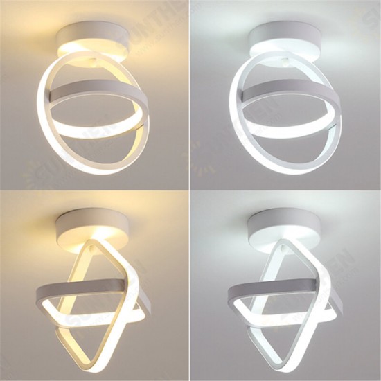 AC85-265V Modern LED Ceiling Lamp Dual Ring Chandeliers Fixture Living Room Pendant Light