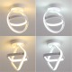 AC85-265V Modern LED Ceiling Lamp Dual Ring Chandeliers Fixture Living Room Pendant Light