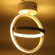 AC85-265V Modern LED Ceiling Lamp Dual Ring Chandeliers Fixture Living Room Pendant Light