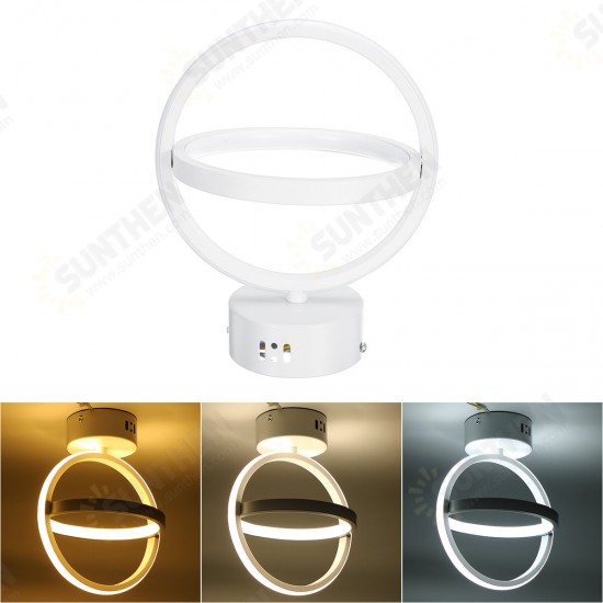 AC85-265V Modern LED Ceiling Lamp Dual Ring Chandeliers Fixture Living Room Pendant Light