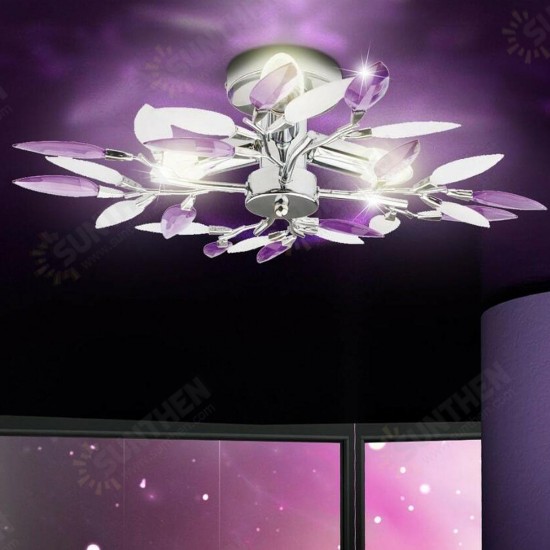 Acrylic Leaf Arms Ceiling Light LED Living Bedroom Room Lamp Fitting Lighting