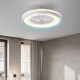 Ceiling Fan with Lighting LED Light Stepless Dimming Adjustable Wind Speed Remote Control Without Battery Modern LED for Bedroom LivingRoom DiningRoom