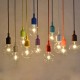 Colorful E27 Silicone Rubber Pendant Light Lamp Holder Socket DIY