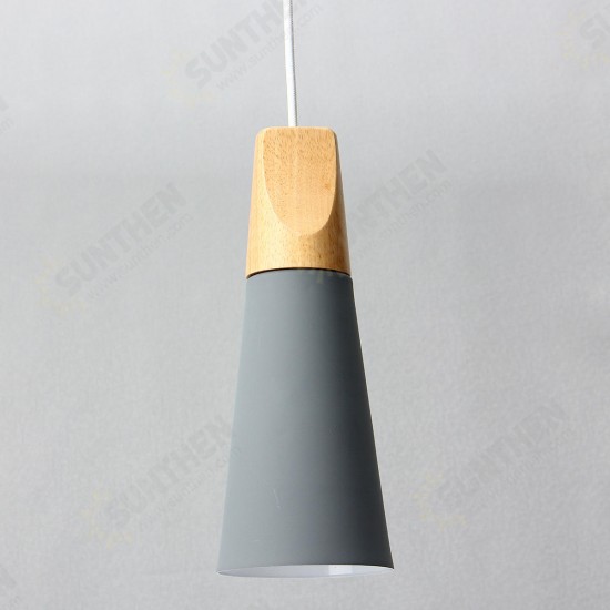 Diameter 11CM Modern Wooden Pendant Ceiling Hanging Lamp Chandelier Kitchen Light Fixture